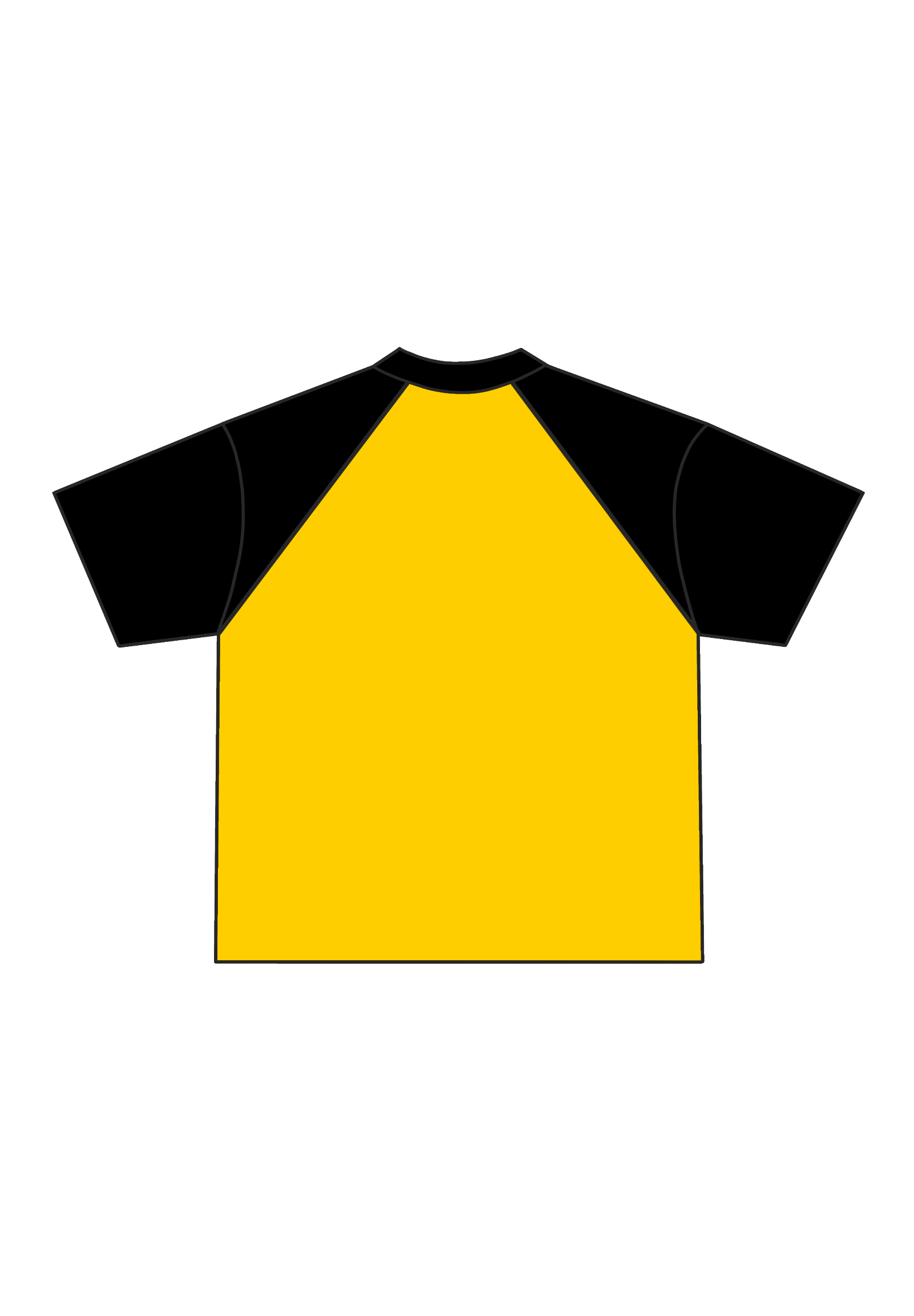 DIRTY SOUTH RAGLAN TEE (YELLOW/BLACK/PAN 2.0)