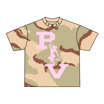STRIPPER LOGO TEE (DESERT CAMO/PINK)