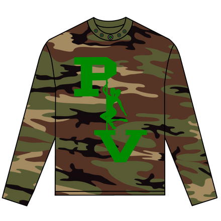 STRIPPER LOGO LONGSLEEVE TEE (WOODLAND CAMO/GREEN)