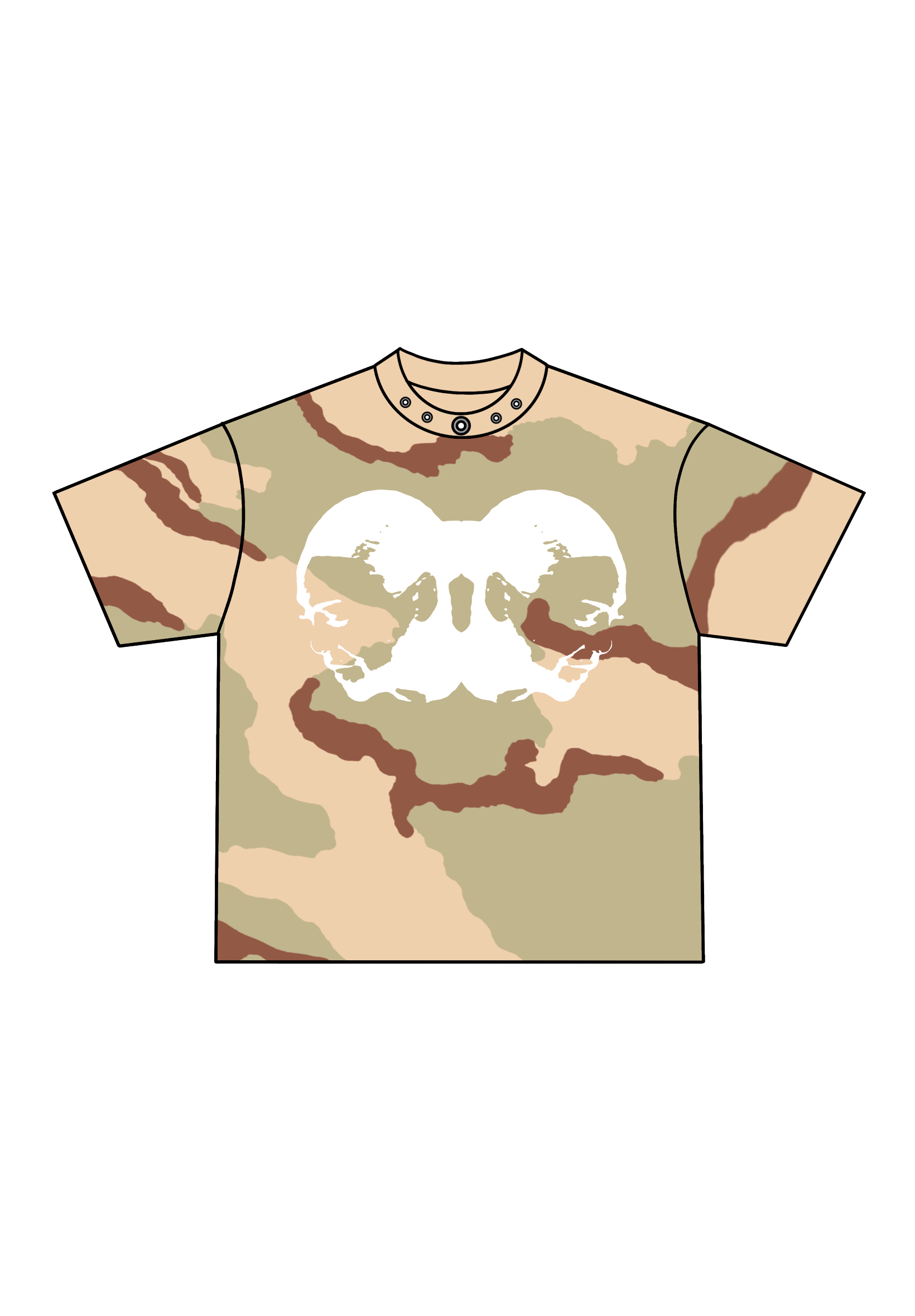 TWO-HEAD LOGO TEE (DESERT CAMO/WHITE)