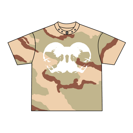TWO-HEAD LOGO TEE (DESERT CAMO/WHITE)