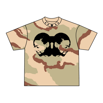 TWO-HEAD LOGO TEE (DESERT CAMO/BLACK)