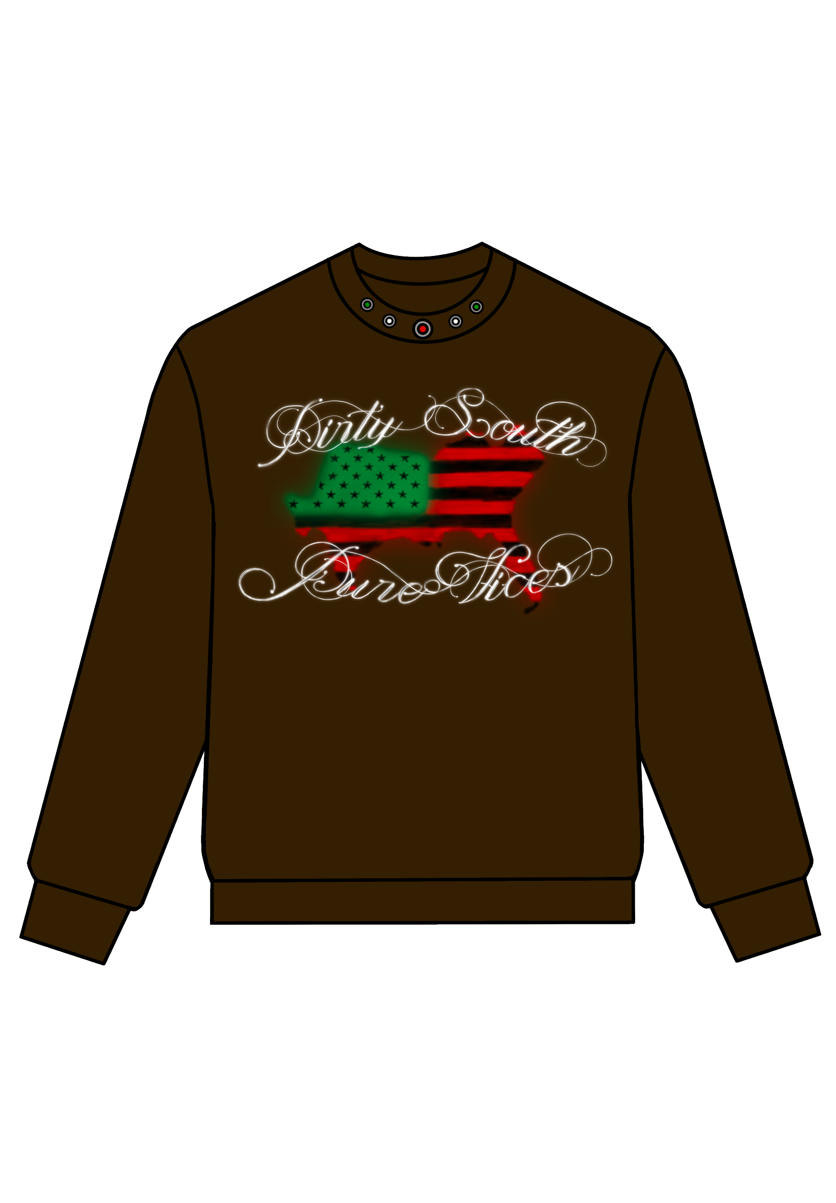 DIRTY SOUTH CREWNECK (BROWN/PAN)