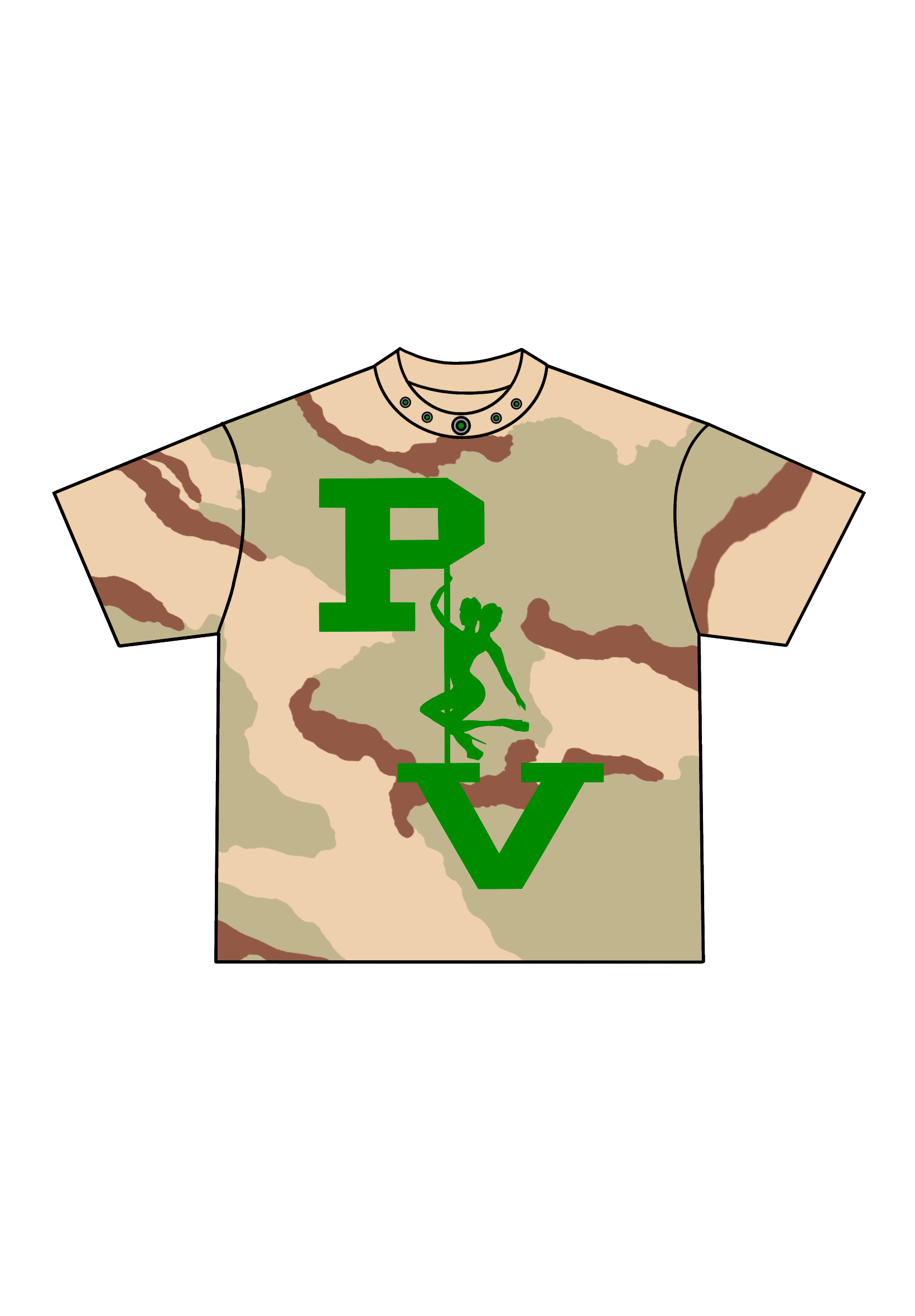 STRIPPER LOGO TEE (DESERT CAMO/GREEN)