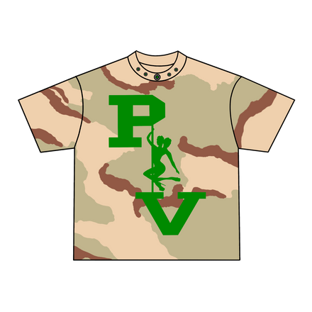 STRIPPER LOGO TEE (DESERT CAMO/GREEN)