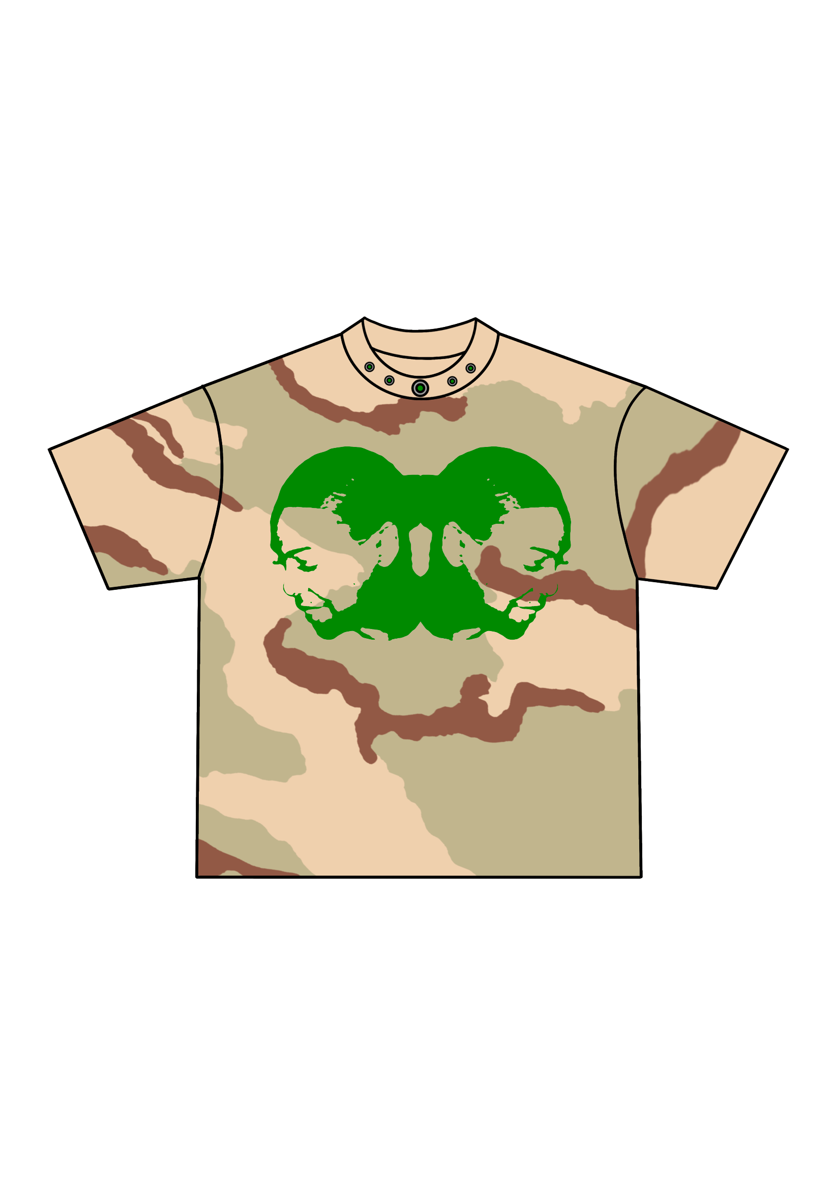 TWO-HEAD LOGO TEE (DESERT CAMO/GREEN)