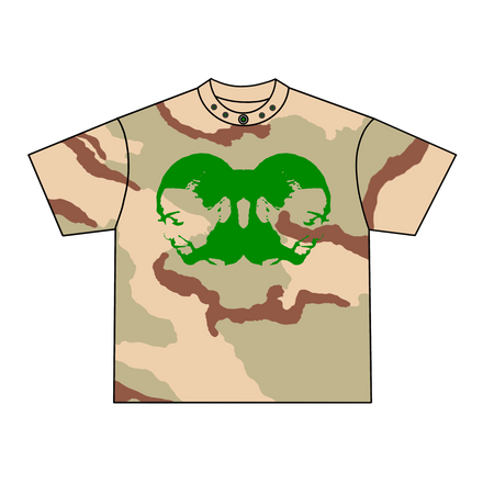 TWO-HEAD LOGO TEE (DESERT CAMO/GREEN)