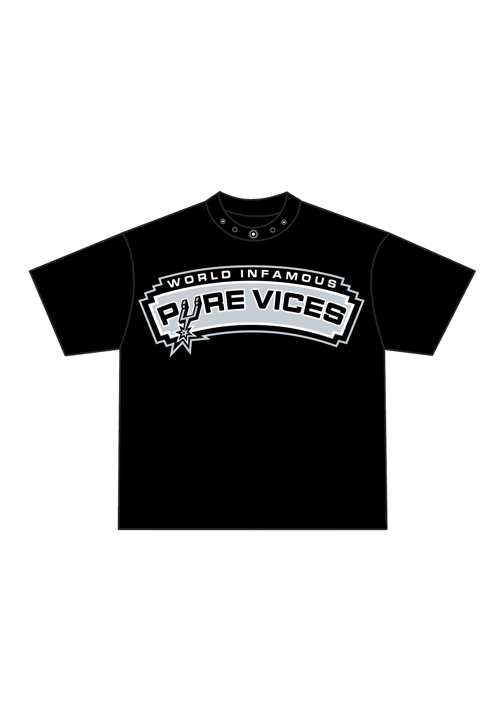 SPURS TEE (BLACK)