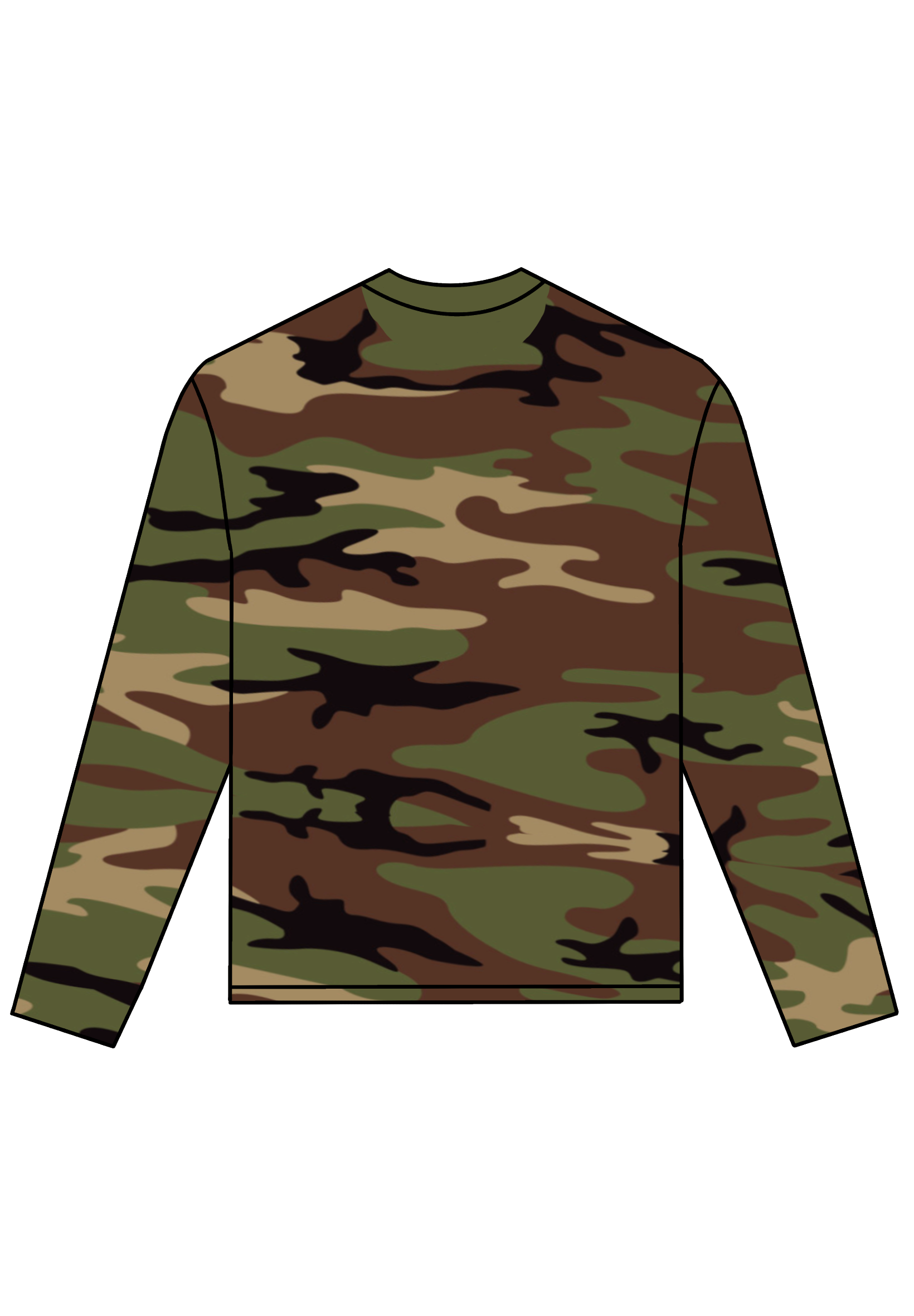 STRIPPER LOGO LONGSLEEVE TEE (WOODLAND CAMO/ROYAL BLUE)