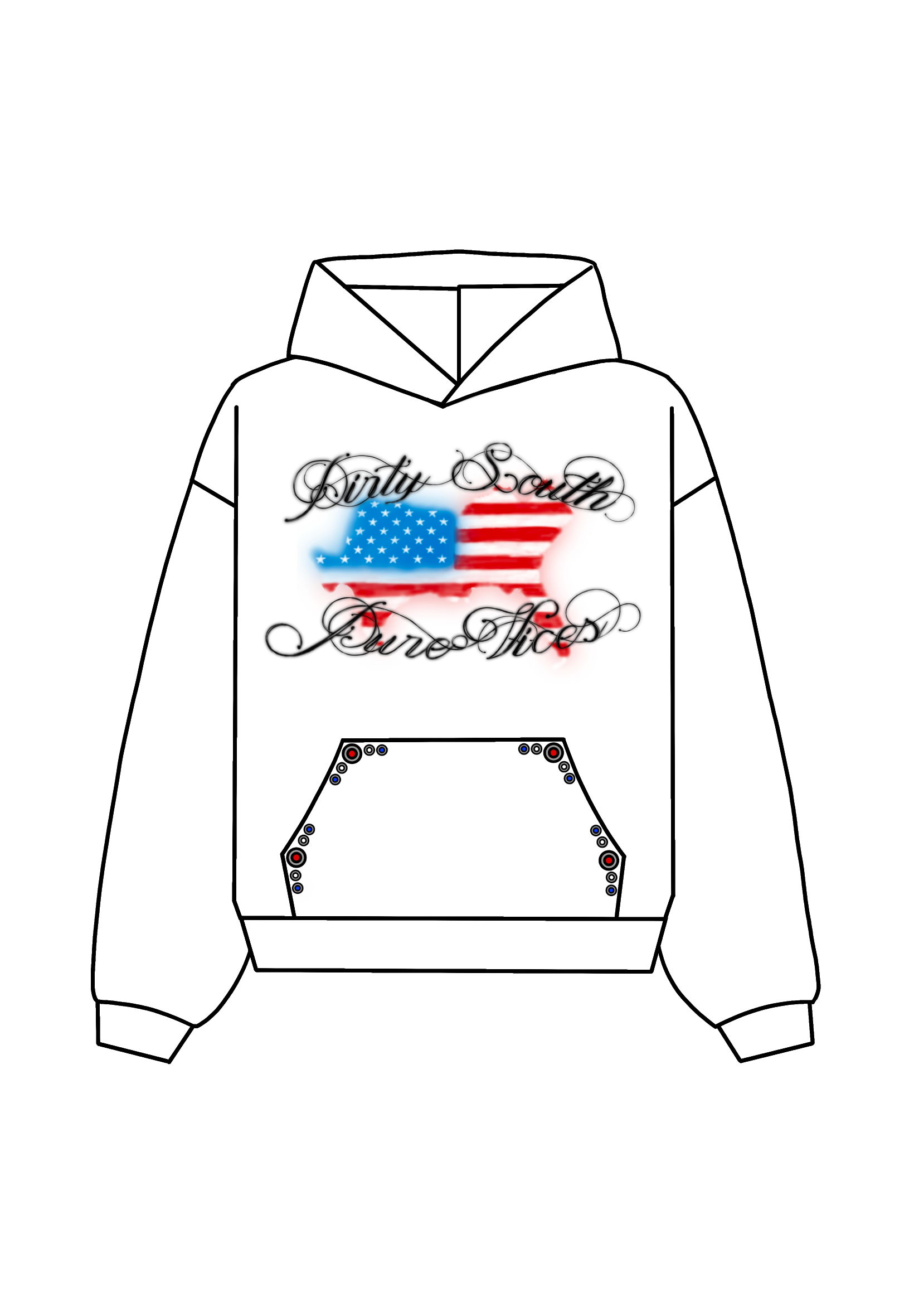 DIRTY SOUTH HOODIE (WHITE/OG)