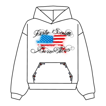 DIRTY SOUTH HOODIE (WHITE/OG)