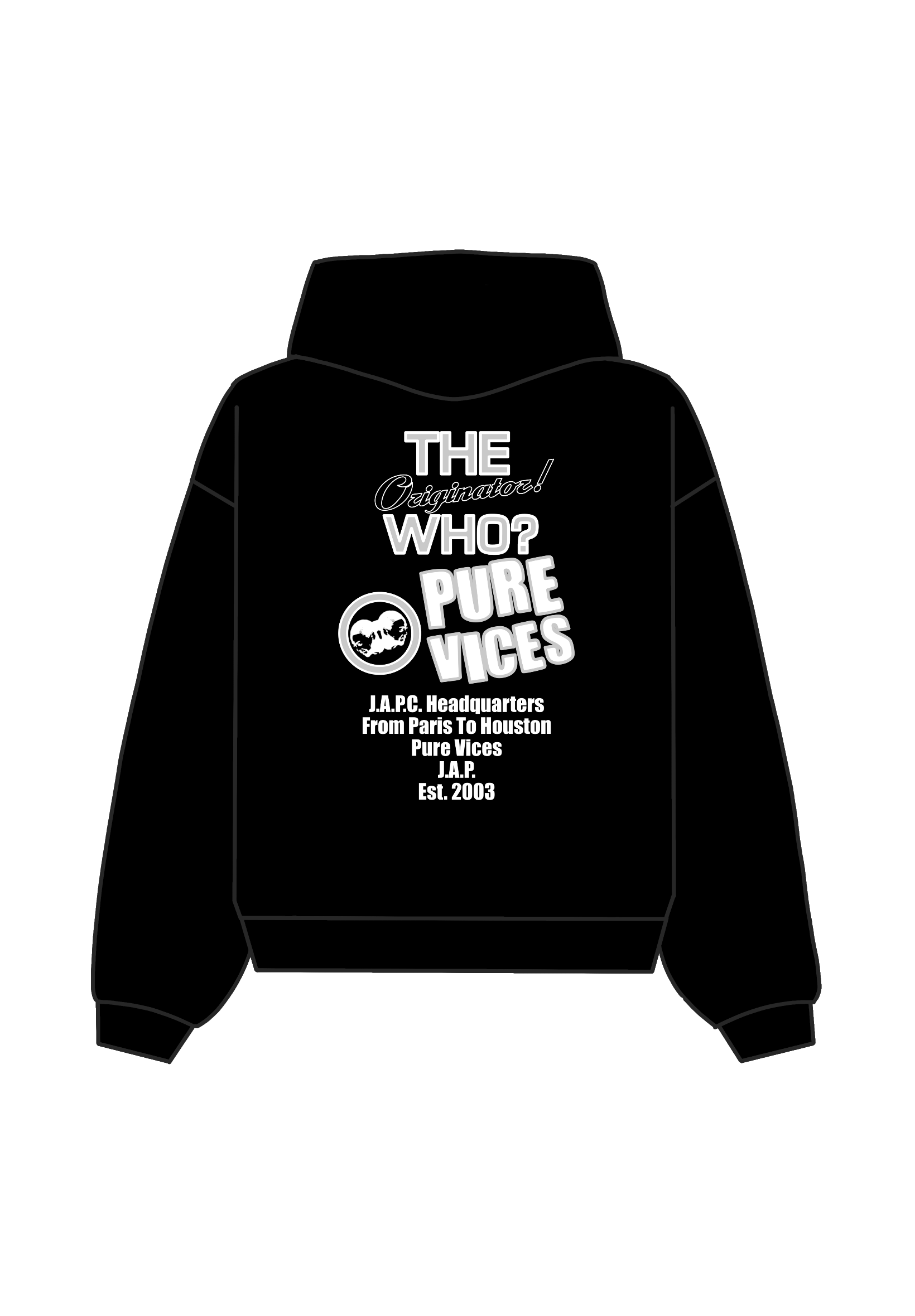 J.A.P.C. HOODIE (BLACK)