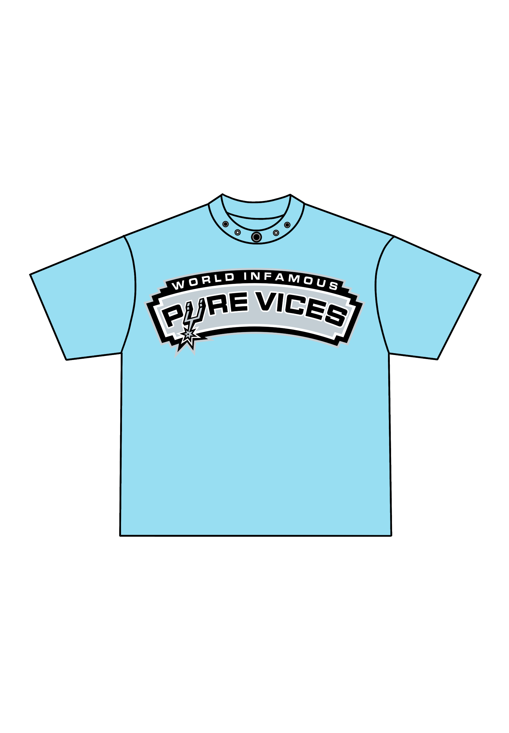 SPURS TEE (BABY BLUE)